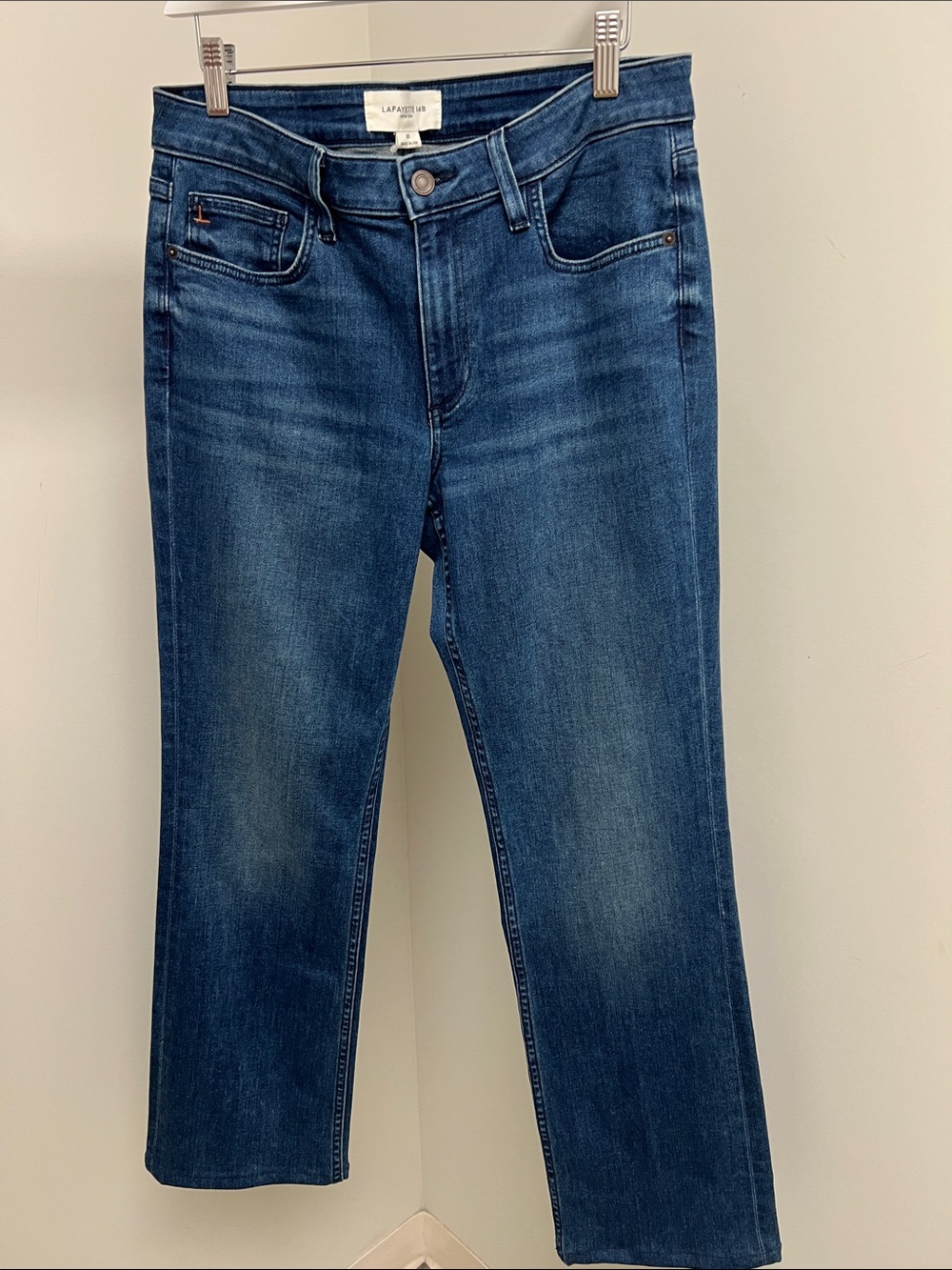 Lafayette 148 New York Men’s Straight Jeans in Indigo Blue